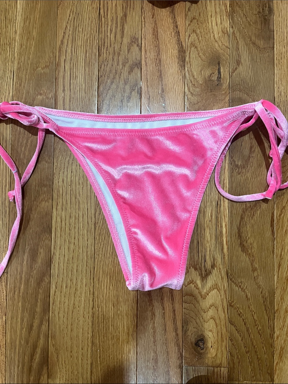Women’s Pink Tie-Side Swim Bottom Christ velvet. JM.